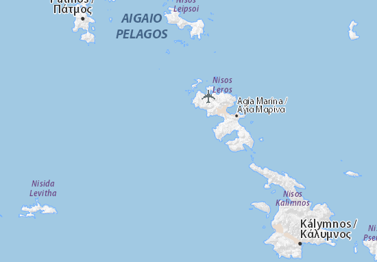 Karte Stadtplan Leros