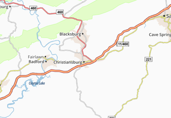 Christiansburg Map