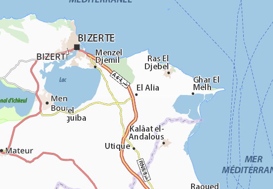 Kaart Plattegrond El Alia
