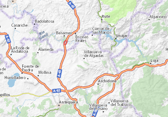 Villanueva de Algaidas Map