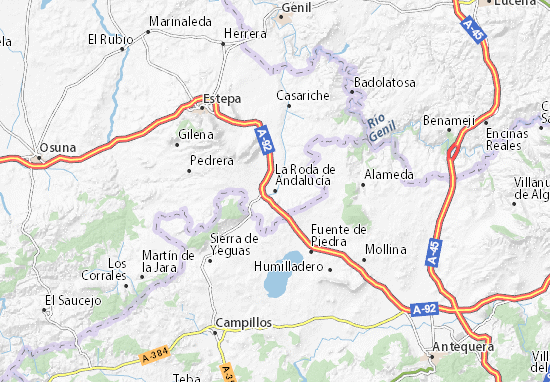 La Roda de Andalucía Map