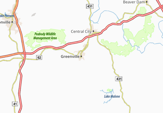 Mapa Greenville