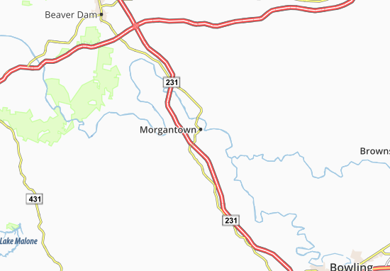 Mapa Morgantown