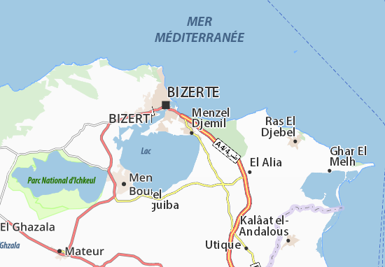 Karte Stadtplan Menzel Djemil