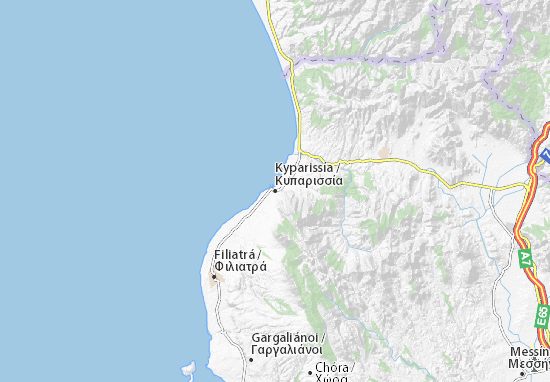 Mapa Kyparissía
