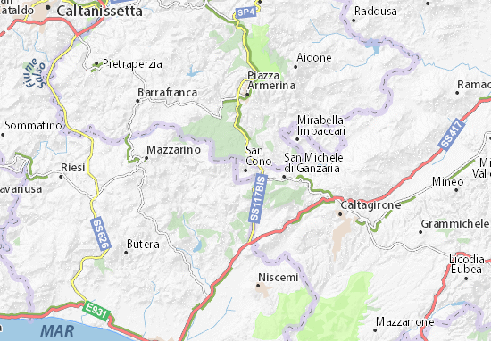 San Cono Map