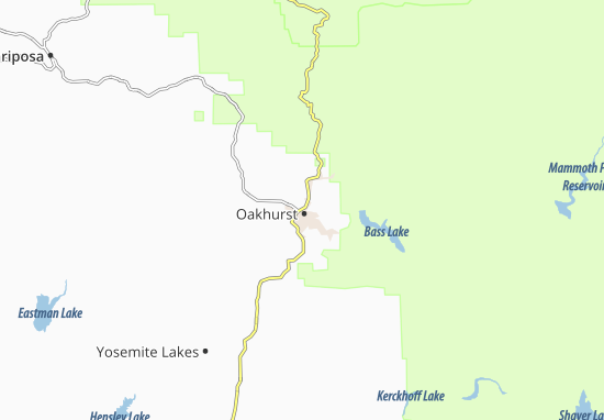 Karte Stadtplan Oakhurst