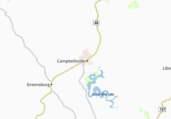 Kaart Plattegrond Campbellsville