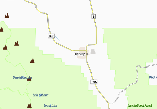 Kaart Plattegrond West Bishop