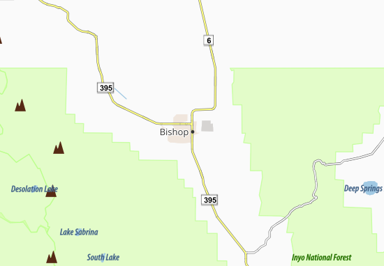 Karte Stadtplan Bishop