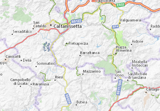 Kaart Plattegrond Barrafranca