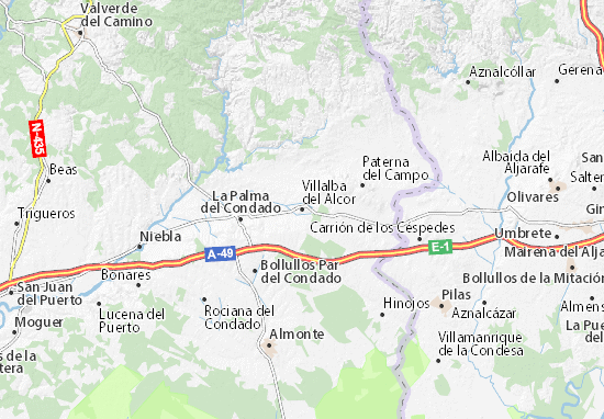 Villalba del Alcor Map