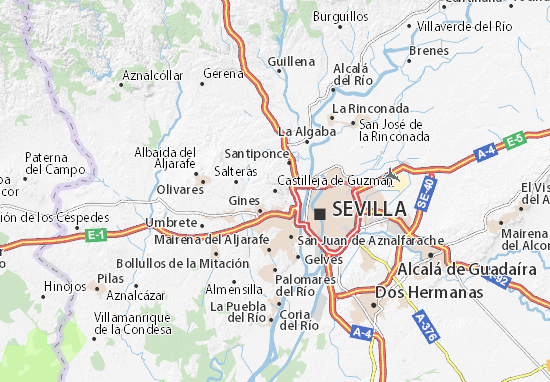 Karte Stadtplan Castilleja de Guzmán