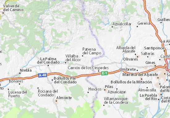 Karte Stadtplan Escacena del Campo