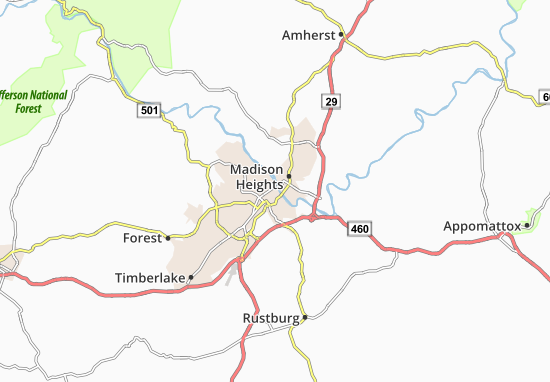 Mapa Lynchburg