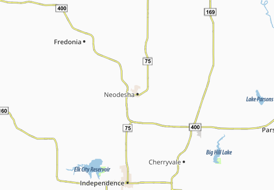 Mapa Neodesha