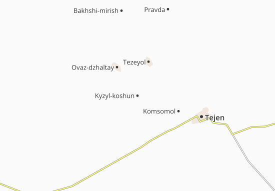 Mapa Kyzyl-koshun