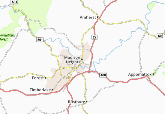 Mapa Madison Heights