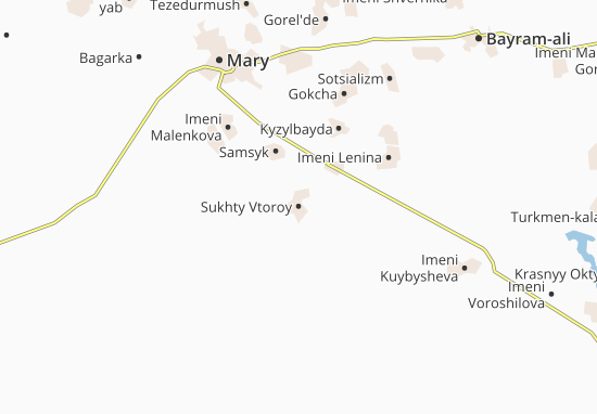 Karte Stadtplan Sukhty Vtoroy