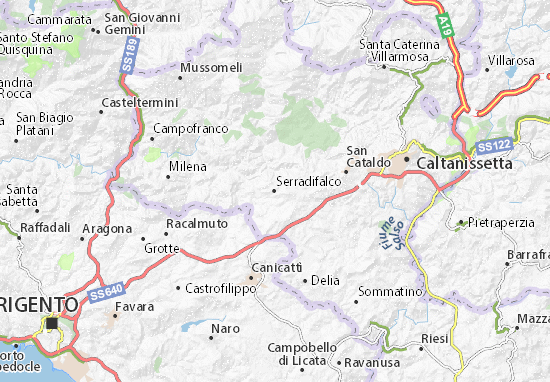 Karte Stadtplan Serradifalco