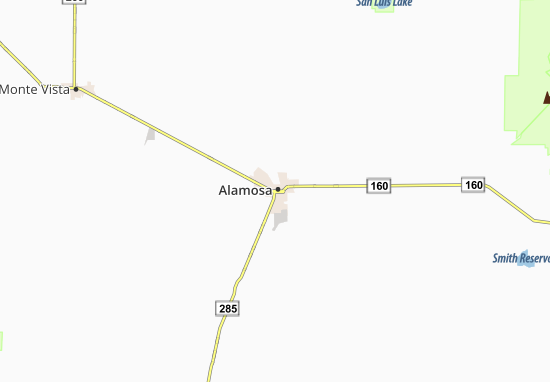 Kaart Plattegrond Alamosa