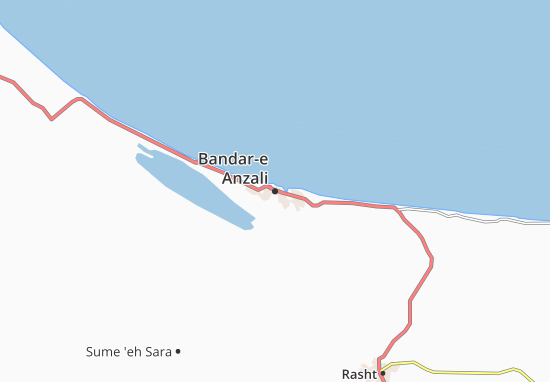 Kaart Plattegrond Bandar-e Anzali