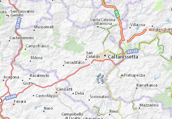 Kaart Plattegrond San Cataldo