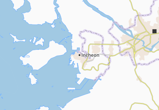 Kaart Plattegrond Incheon