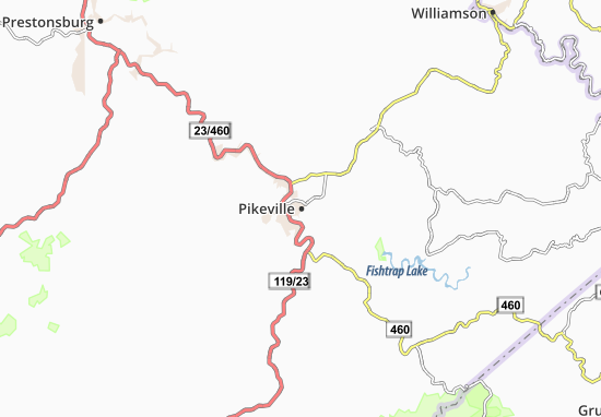 Kaart Plattegrond Pikeville