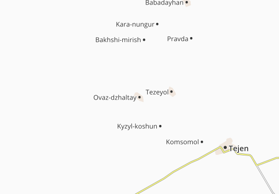 Mapa Ovaz-dzhaltay