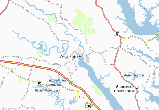 Karte Stadtplan West Point