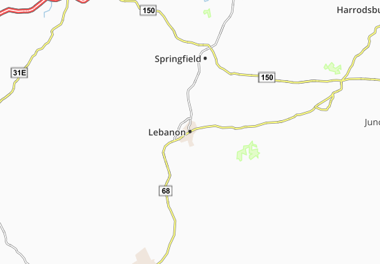 Kaart Plattegrond Lebanon