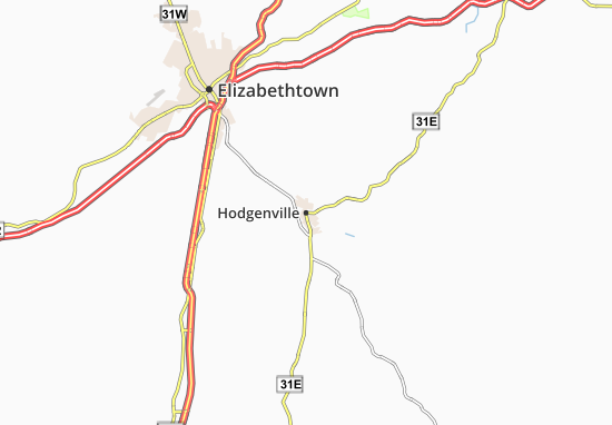 Kaart Plattegrond Hodgenville