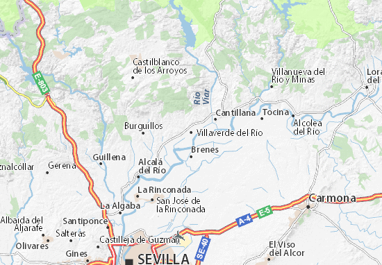 Villaverde del Río Map