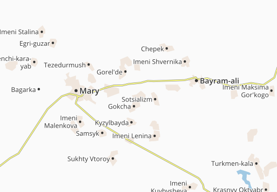 Karte Stadtplan Yazy