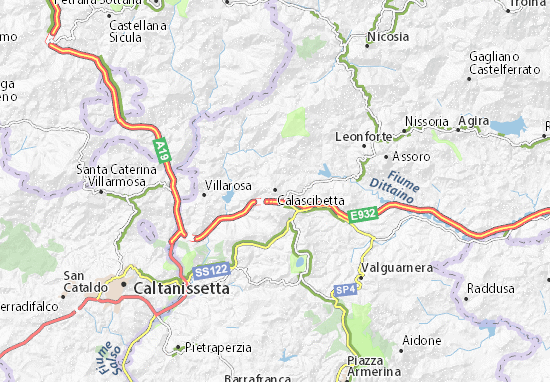 Calascibetta Map