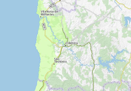 Kaart Plattegrond Odemira