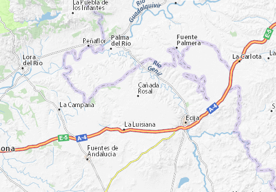 Cañada Rosal Map