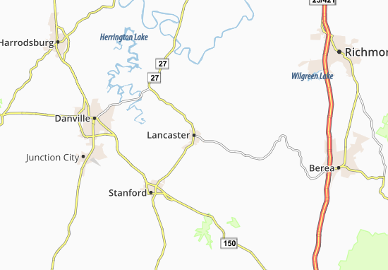 Karte Stadtplan Lancaster