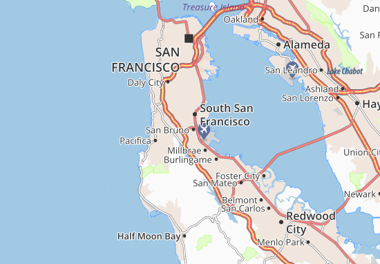 Kaart Plattegrond San Bruno