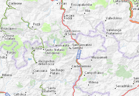 Kaart Plattegrond Cammarata