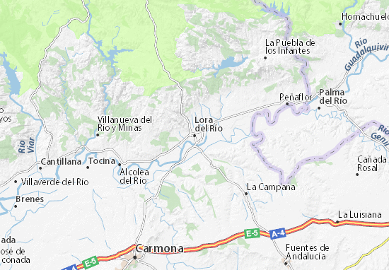 Karte Stadtplan Lora del Río