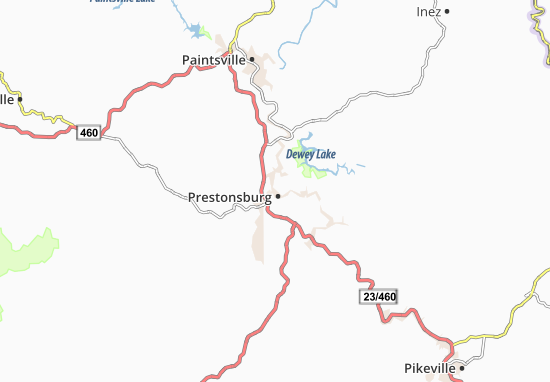 Kaart Plattegrond Prestonsburg