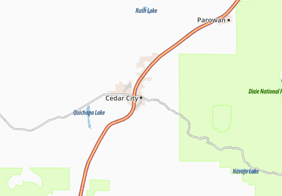 Kaart Plattegrond Cedar City