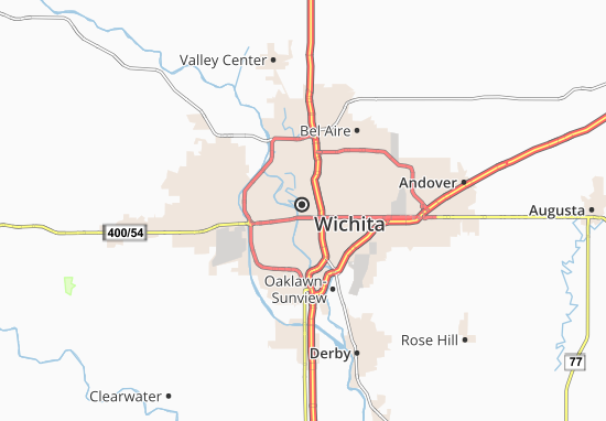 Kaart Plattegrond Wichita