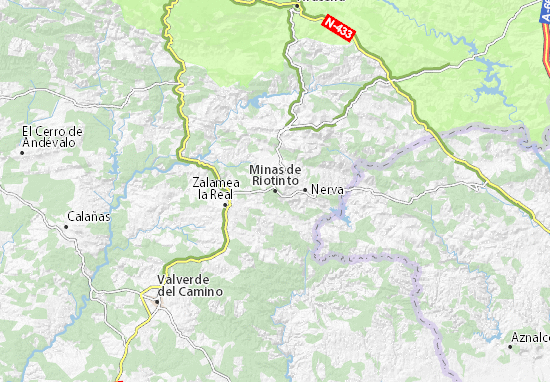 Kaart Plattegrond Minas de Riotinto