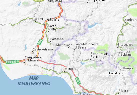 Karte Stadtplan Montevago