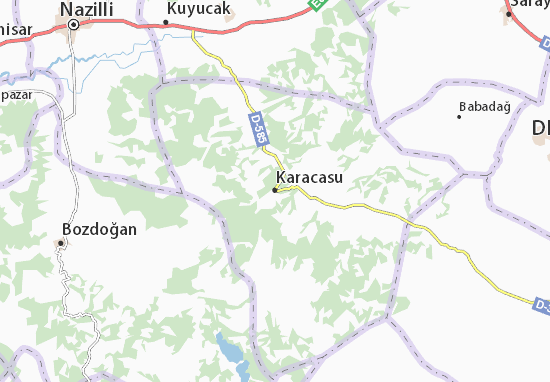 Kaart Plattegrond Karacasu