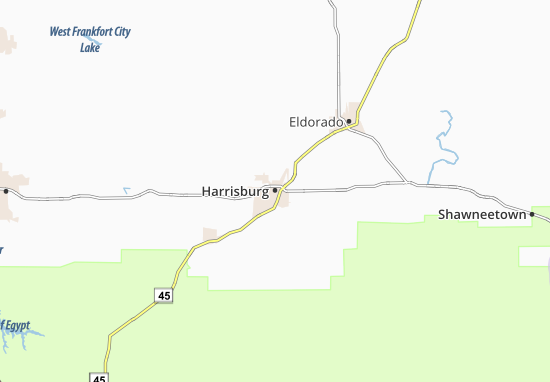 Kaart Plattegrond Harrisburg