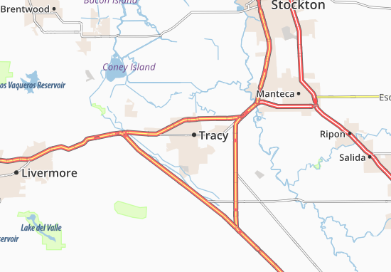 Karte Stadtplan Tracy